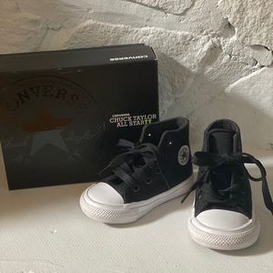 Infant Converse black & white high top sneakers